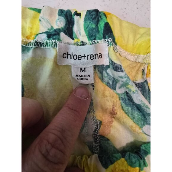Chloe+Rene Lemon Print Maxi Dress Sleeveless 100% Cotton Summer Wear M - Picture 8 of 9